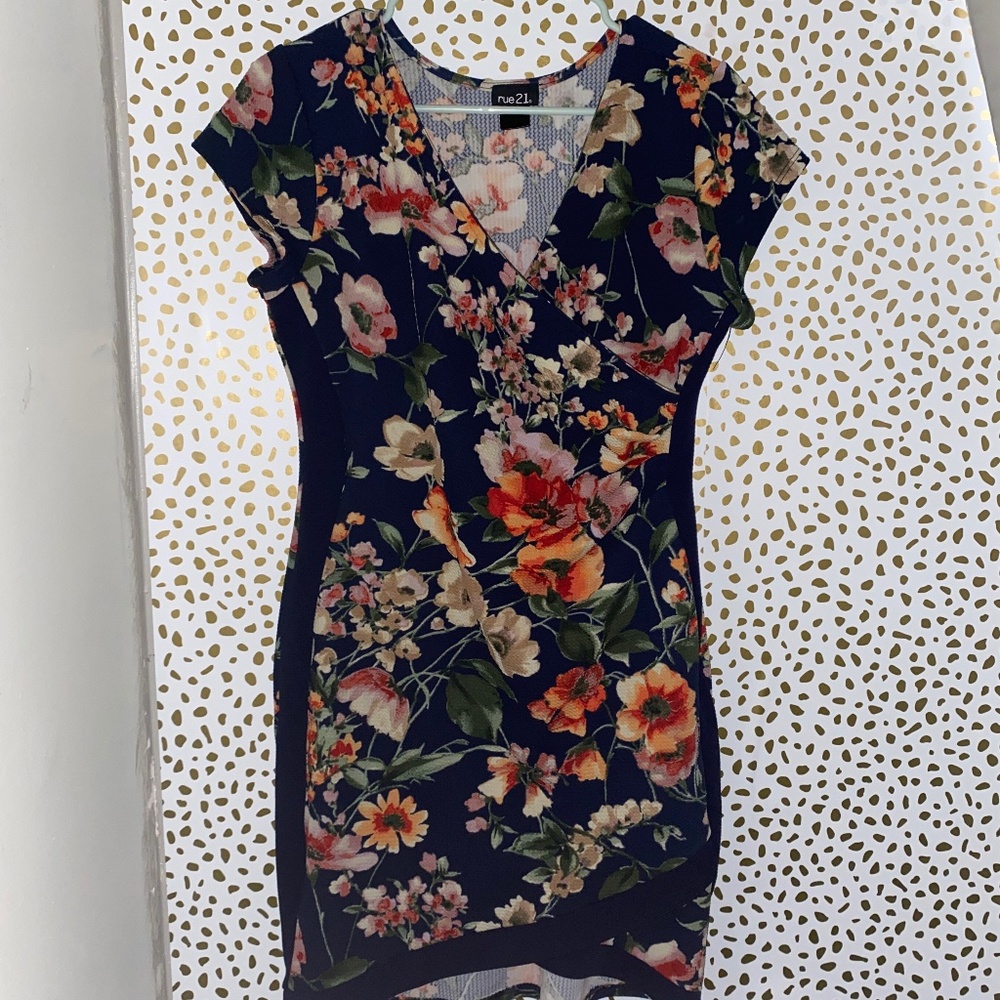 Floral spandex dress